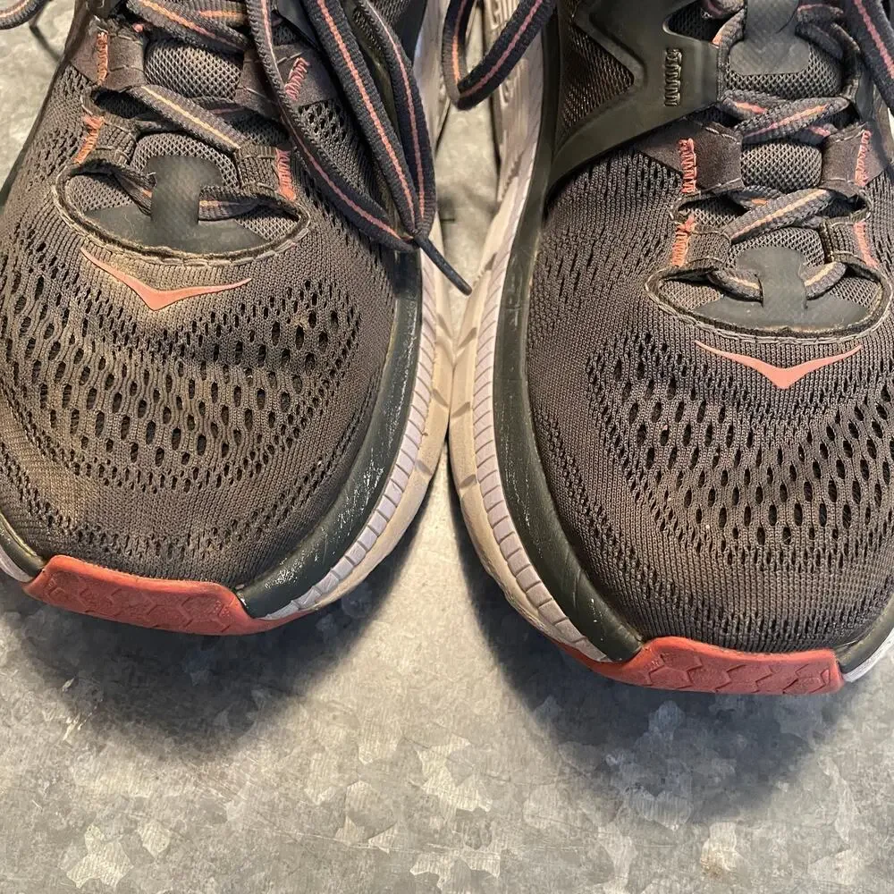 Hoka One One Gaviota 2 Running Shoes Womens 8 Gray Pink Sneakers Active Athletic